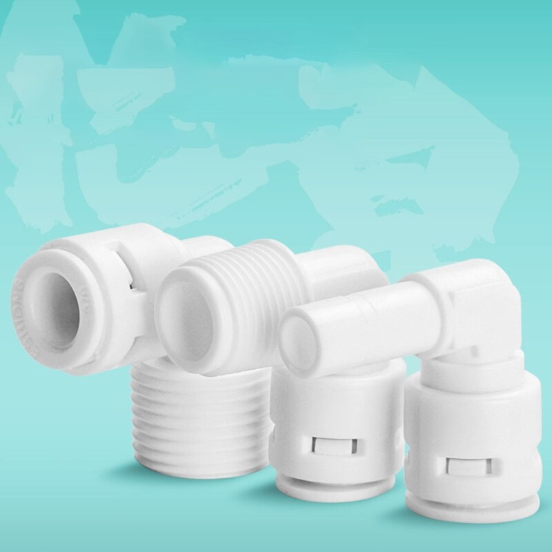Water Purifier Accessories 1/4" 3/8" OD Hose To 1/4" 3/8" 1/2" Aquarium Quick Fitting RO Water Plastic Pipe Coupling Connector