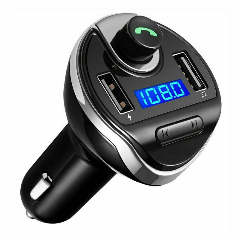 1*Wireless Auto Car Bluetooth FM Transmitter MP3 Radio-Adapter Fast USB Charger
