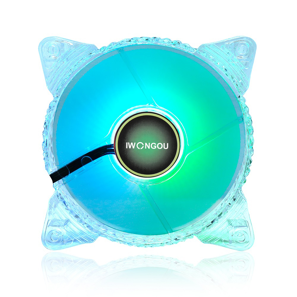 IWONGOU – ventilateur de PC RGB 120mm Aura Sync, vitesse réglable, Kit LED 12cm, 6 en 1, boîtier d&#39;ordinateur, contrôleur de refroidissement