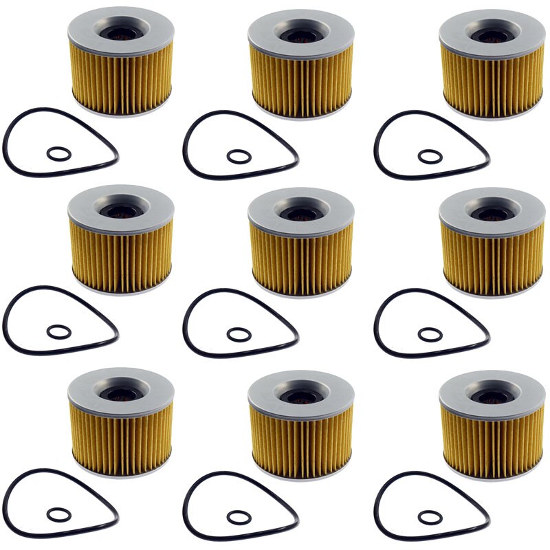 Til kawasaki  zr750 f1-f5 zr-7 zr7 1999 2000 2001 2002 2003 zr 750 h1-h3 zr-7s zr7s 2001 2002 2003 motorcykel oliefilter: 9 pc