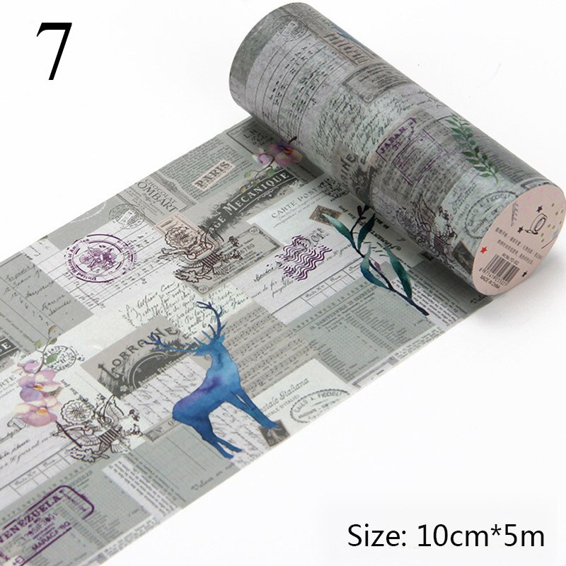 Retro engelsk tidning washi tejp vintage bred maskeringstejp dekorativ tejp klistermärke scrapbooking dagbok brevpapper