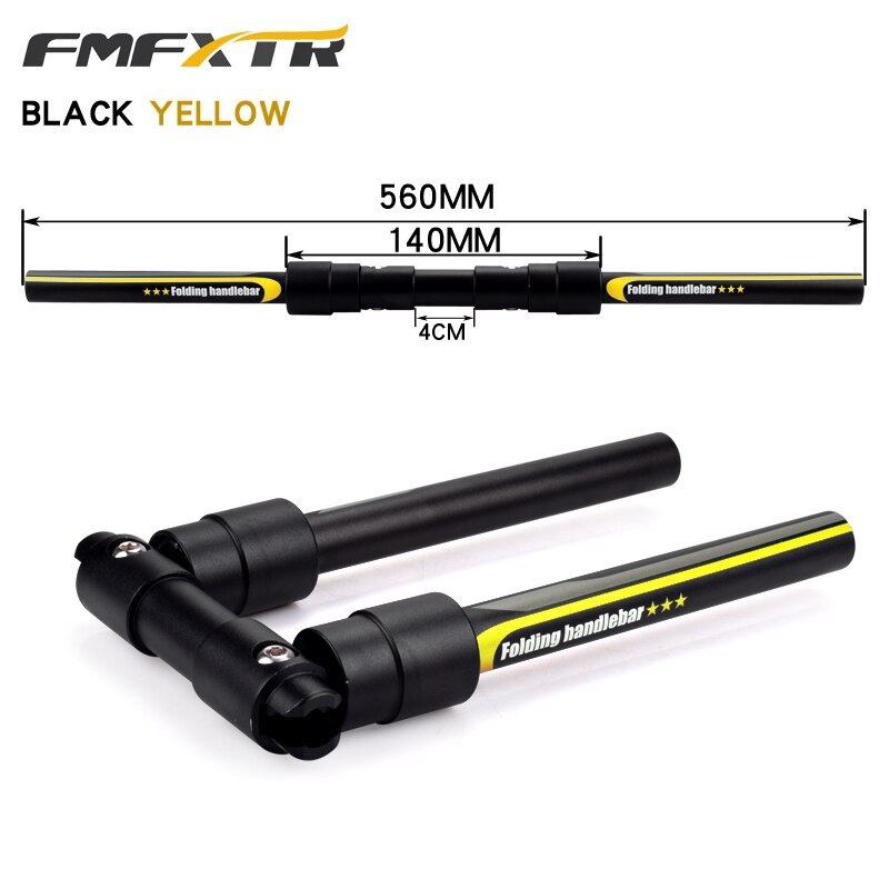 FMFXTR Foldable Aluminium Bicycle Handlebar Kick Scooter Handle Bar 25.4/31.8mm Road MTB Folding Bike Accessories Handlebars: yellow 560mm
