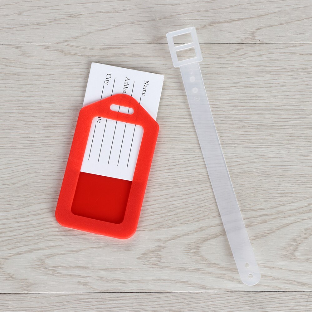 1 Uds. porta Dirección de identificación para maletas de viaje, etiqueta de equipaje de plástico, etiqueta de equipaje, etiqueta portátil, accesorios de viaje para hombres y mujeres