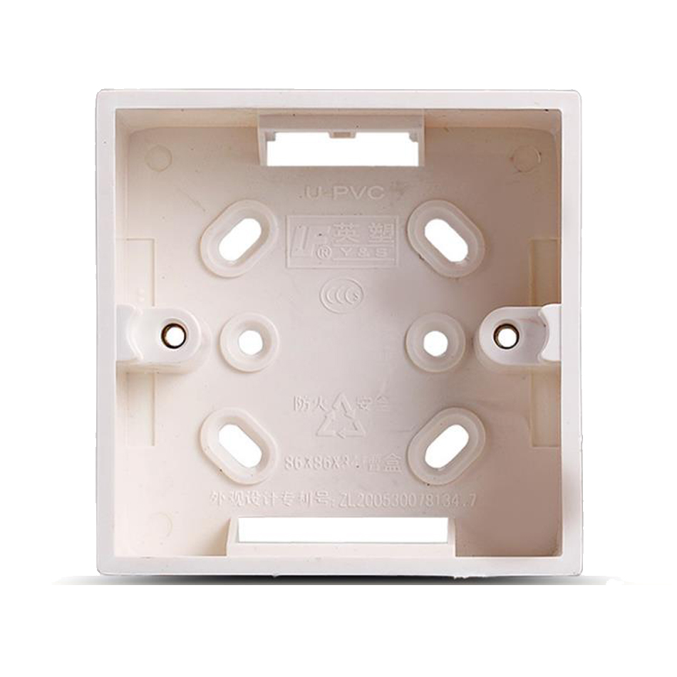 External Mounting Box 86mm*86mm*34mm for 86mm*86mm Standard Switches and Sockets Apply For Any Position of Wall Surface