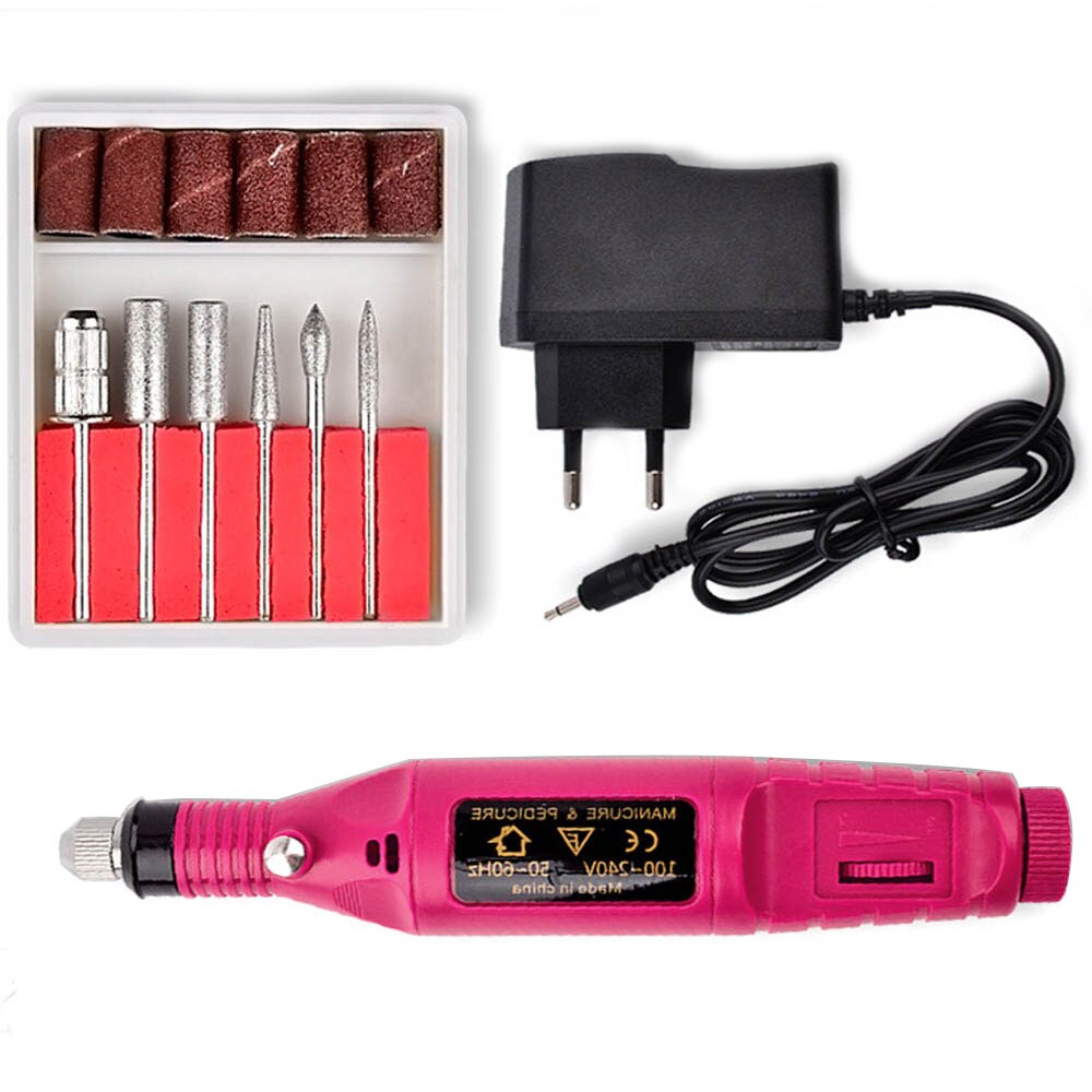 25000 rpm mini negleboremaskine elektrisk manicure negleudstyr elektrisk neglefil pedicure fil til pro manicure: 20000 rpm søm boremaskine