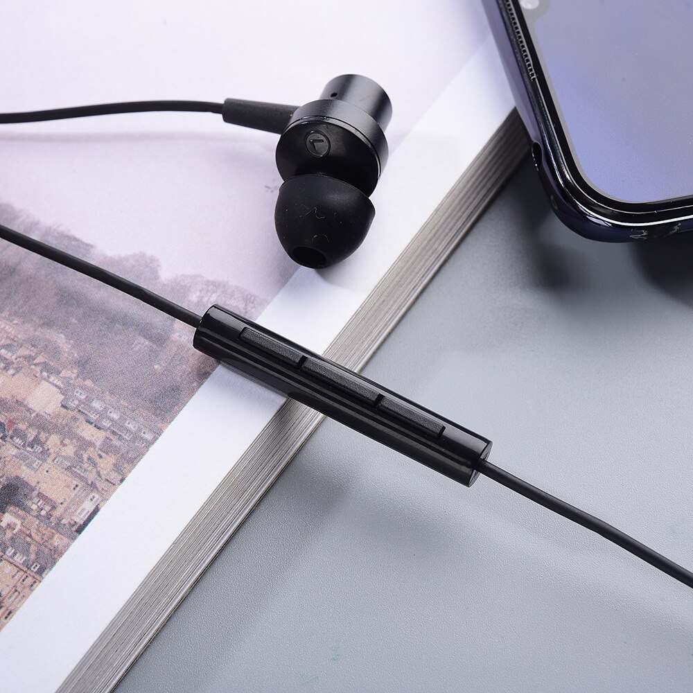 Xiaomi Doppel Dynamische Kopfhörer in-ohr 3,5mm Headset Stereo Earbuds Mit Mic Draht Kontrolle Für Mi Hinweis 10 lite CC9 Redmi Hinweis 8T 9