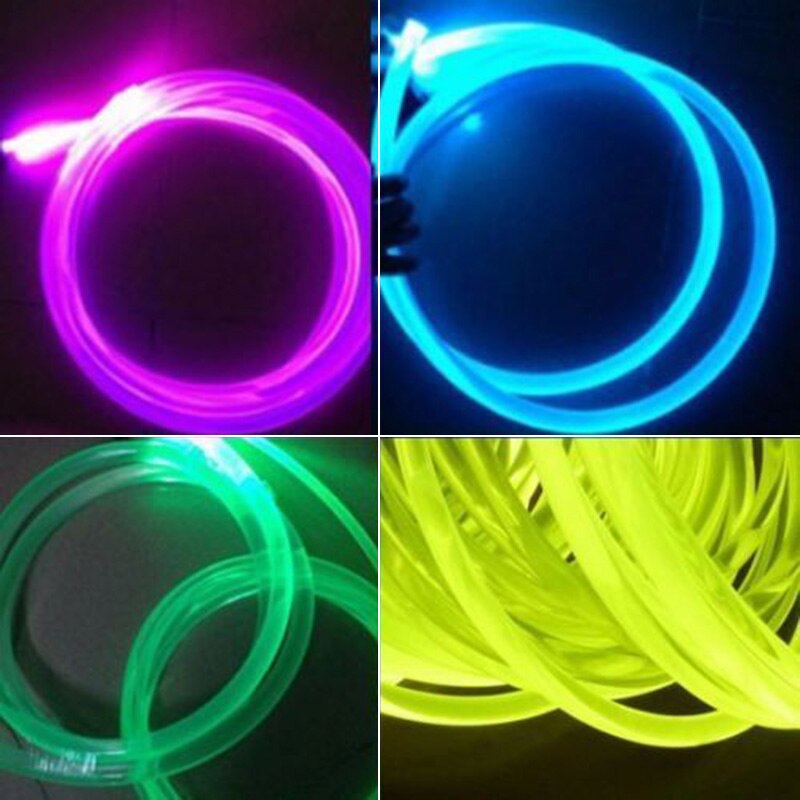 1.5mm/ 2mm/ 3mm/ 4mm pmma plast fiberoptisk kabelside vokse neon ledning ledet el wire streng led strip fleksibel lys reb rør