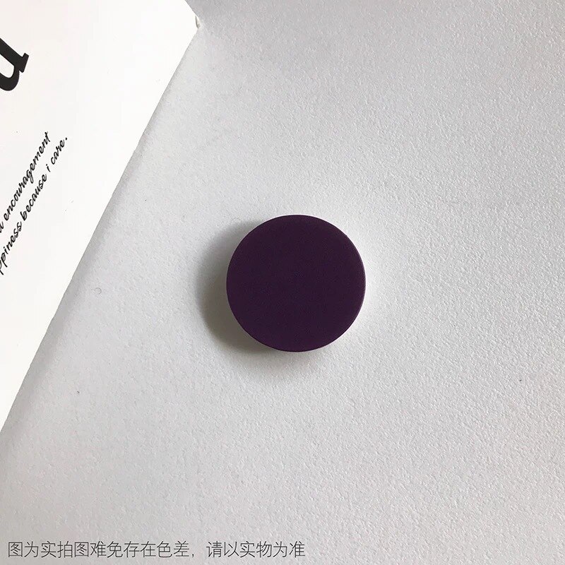 Universal Colorful Airbag Stand Mobile Phone Accessorie Pocket Holder Round Shaped Bracket Mount for IPhone 11 X Samsung Huawei: 4 Dark purple