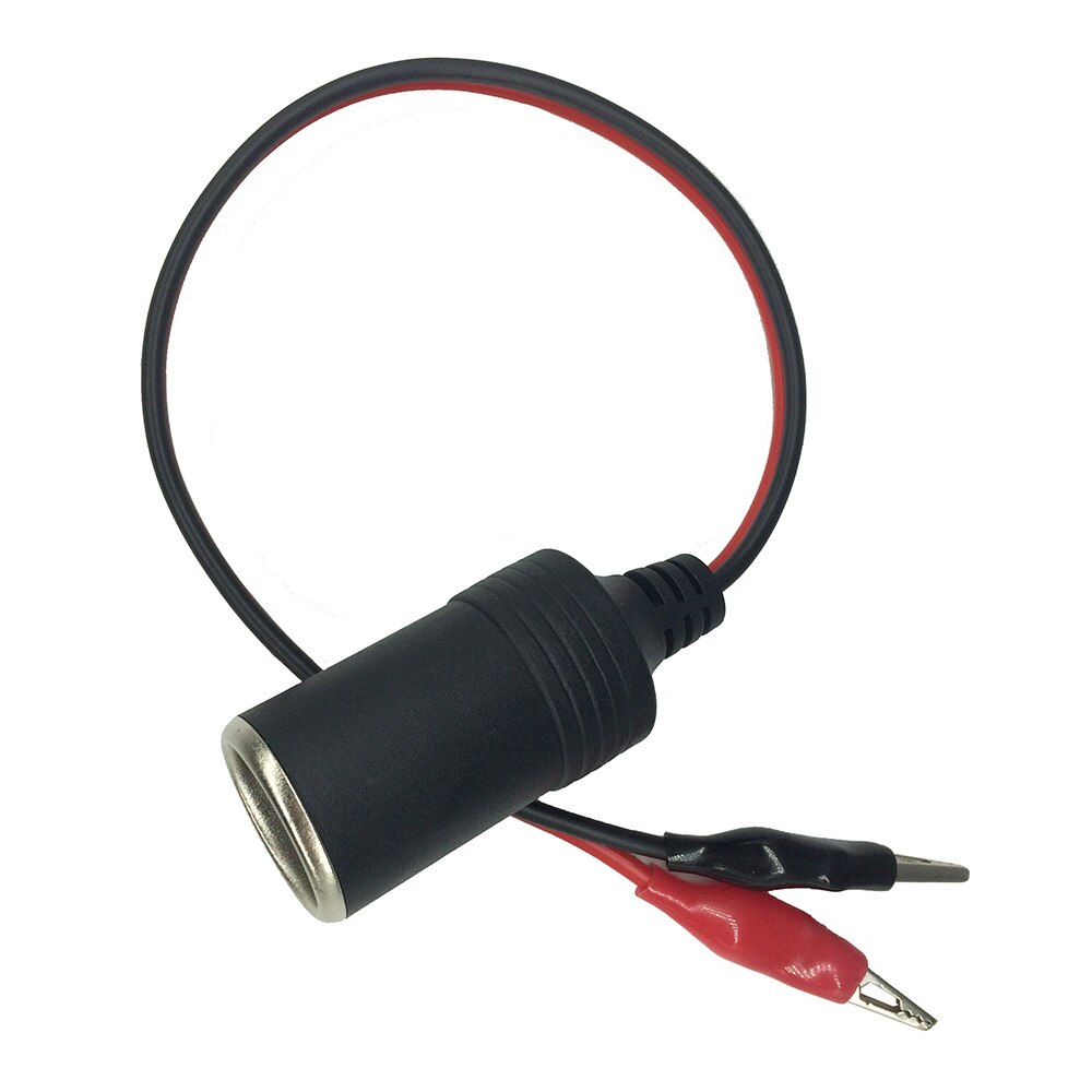 Mini bærbar 30cm bil batteri klip/klemme konverter switch bil cigarettænder stik stik adapter strøm 12v lille klip