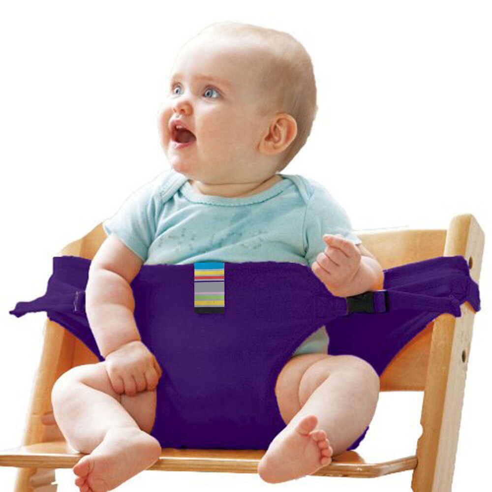 Baby spisebælte børnesæde stol sikkerhedssele kan sidde sæde udendørs rejse høj stol voksende sikkerhedssele baby bilsæde baby ting: Lilla