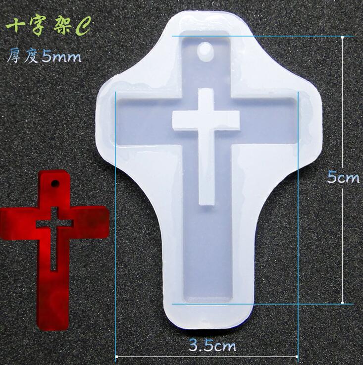 XCDIY dijes de cruz grande, molde de silicona para colgantes, molde de Resina de silicona, herramienta de artesanía, Moldes de resina epoxi DIY, joyería