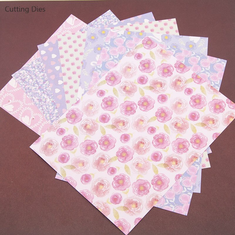 14Pcs/lot 15x20cm Rose Flower Pattern Scrapbooking Pad Paper Origami Art Background Paper Card Making DIY Scrapbook Paper Crafts