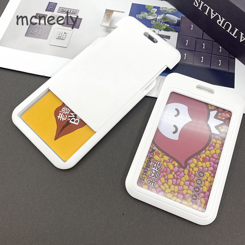 Witte Lanyard Credit Card Id Houder Tas Student Vrouwen Travel Card Cover Badge Auto Sleutelhanger Decoraties Diy