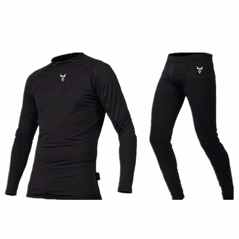 Car Racing Motorcycle Thermal Underwear Set Men's Motorbike Skiing Winter Warm Base Layers Tight Long Johns Tops & Pants Set