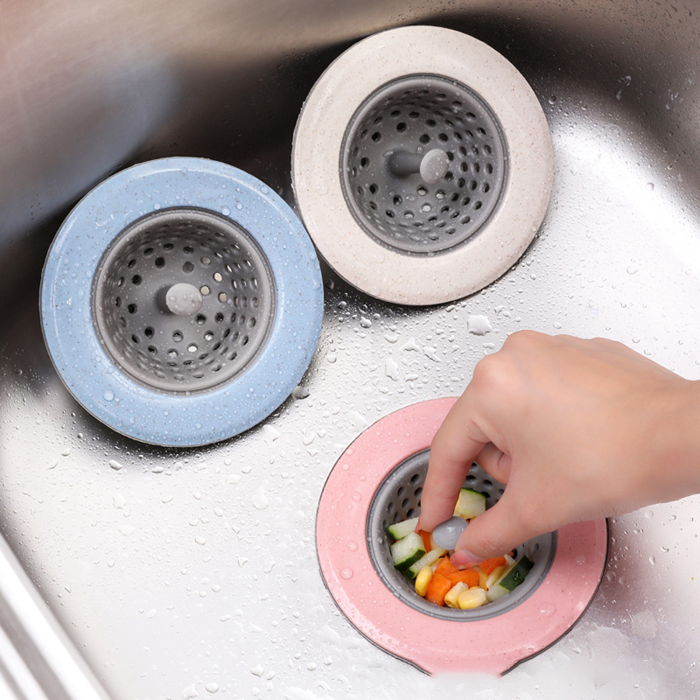 Kitchen Filter Silicone Strainer Bathroom Drain Sink Cover Sewer Hair Filter Bathroom Sink Sewer Anti-clogging Filter