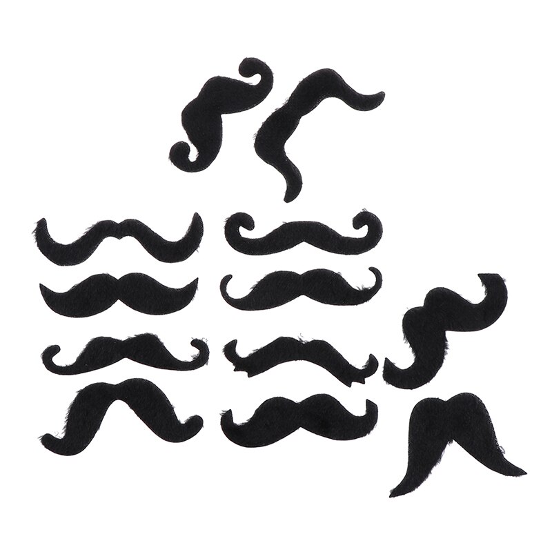 Costume de Pirate drôle, 12 pièces, fausse moustache, moustache, barbe, pour enfant et adulte, nouveauté, fournitures de fête, Halloween, Cosplay