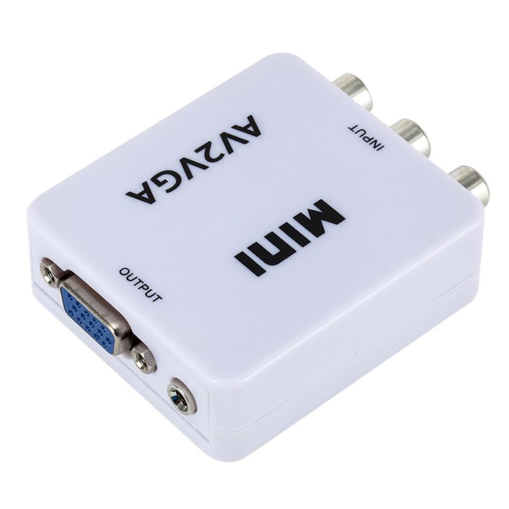Bekväm  av2 vga  av2 vga-omvandlare av till vga vga-utgång av till vga-adapter av-ingång rca till vga för set-top-box/vcd/dvd/webbkamera