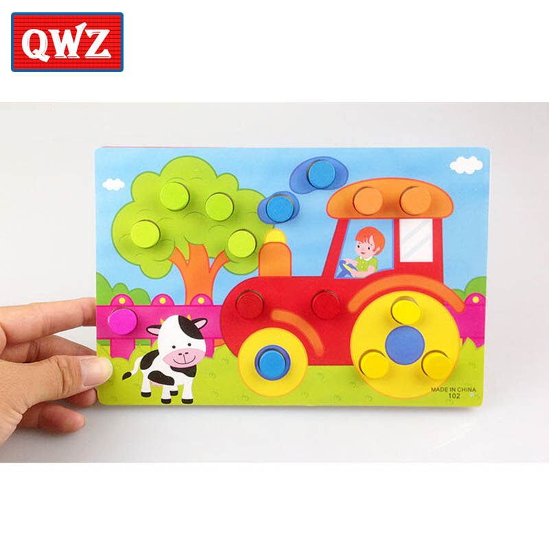 Qwz Montessori Houten Speelgoed Childhood Leren Speelgoed Kinderen Kids Baby Kleurrijke Houten Blokken Verlichting Educatief Speelgoed: 17