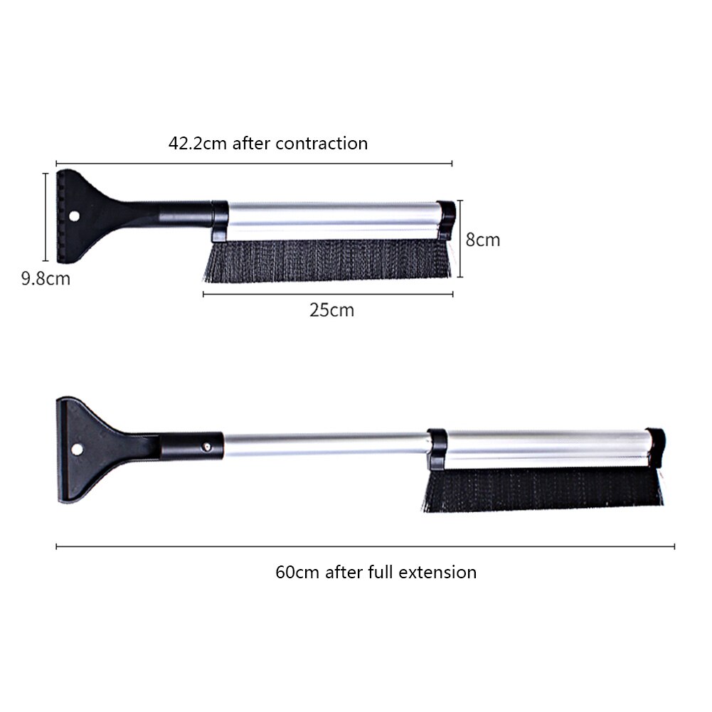 Auto Voorruit Schoner Draagbare Multifunctionele 3 In 1 Telescopische Uitschuifbare Sneeuw Borstel Voor Winter Voertuig Voorruit Cleaner
