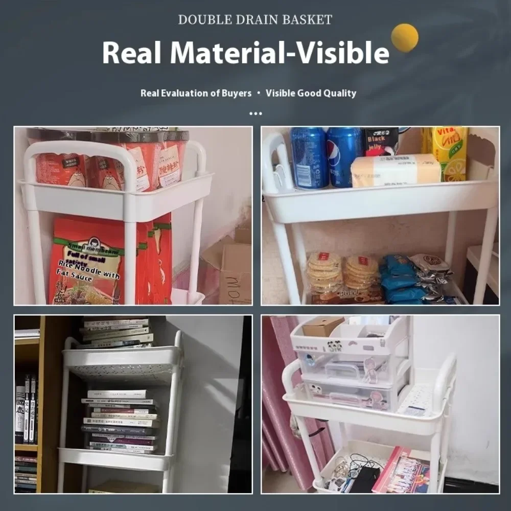 Trolley Mobile Kitchen Trolley Organizer With Wheels Gap Mobile Bookshelf Trolley Household Snacks StorageRack，Bookshelf Storage