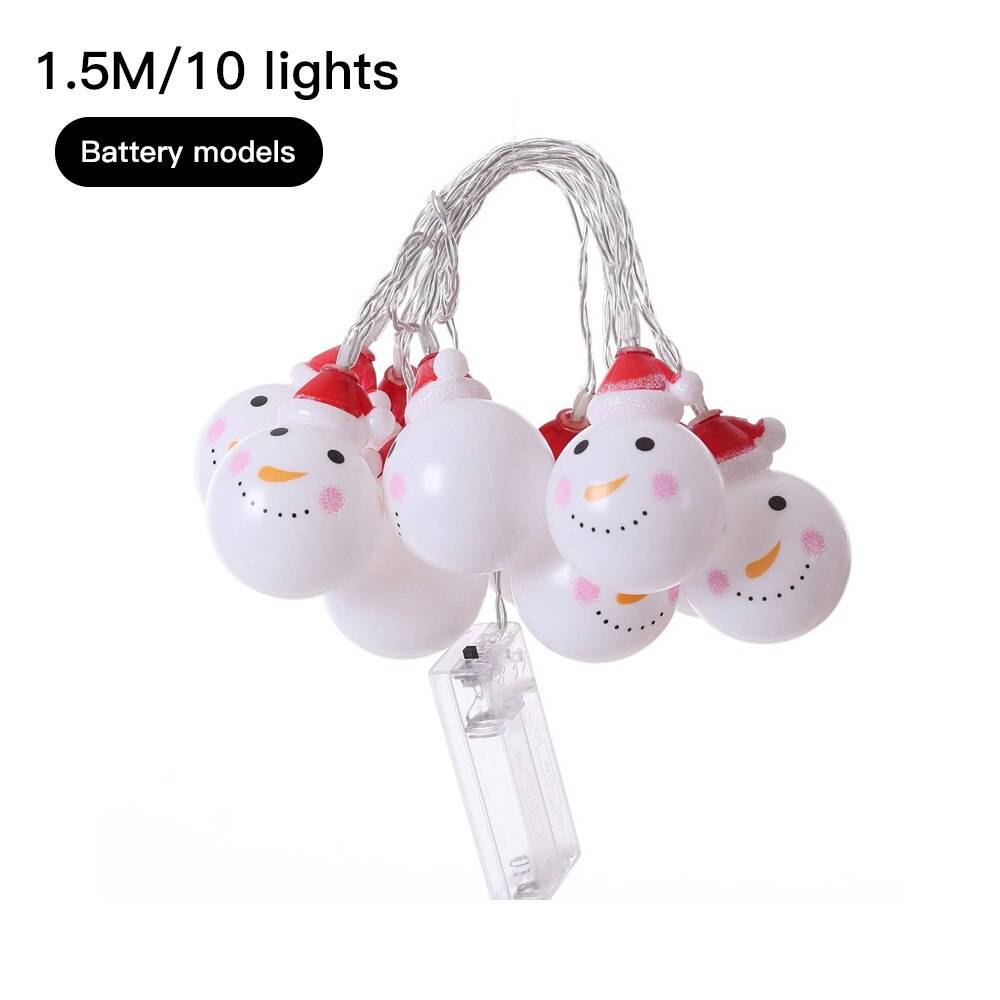 Snögubbar julårs krans 3m 20 led ljusslingor utomhus vattentät belysning för fest deco gatufestong: 1.5m st batteriform