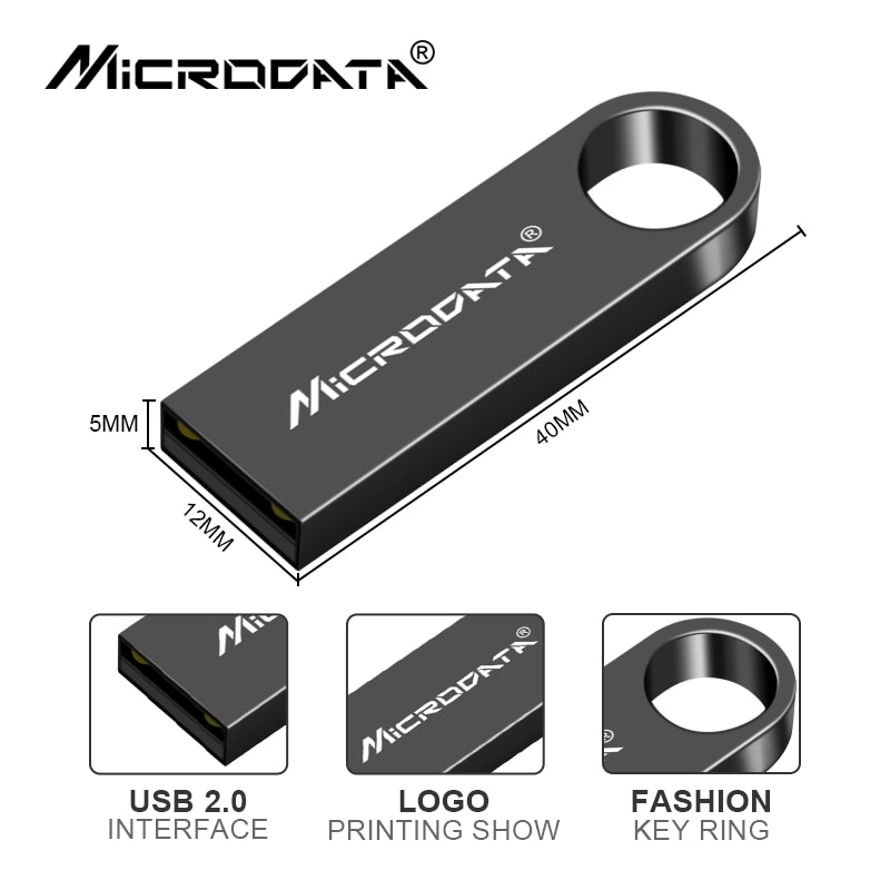 De Metal USB Flash Drive 64 gb thumbdrive 16GB 8GB Pendrive 32gb de memoria Flash de 128gb impermeable Pen Drive 64 gb usb disco en clave