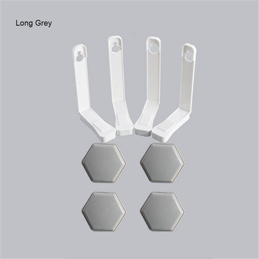 Housse de couette Invisible avec Clip, 4 pièces, couverture de couette simple, drap de lit domestique fixe antidérapant, angle de couverture fixe, boucle fixe sans aiguille: long grey