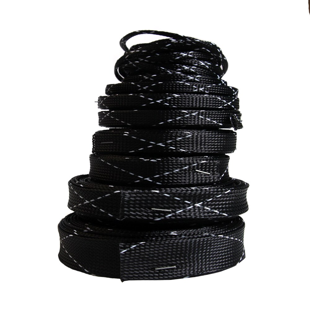 5/10M Insulated Braid Sleeving 2/4/6/8/10/12/15/20/25mm Tight PET Wire Cable Protection Expandable Cable Sleeve Wire Gland