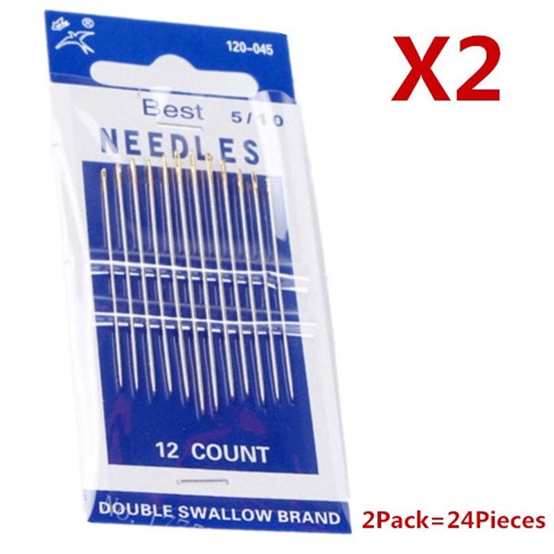 2 pakke = (24 stk.) håndsyning nåle søm trådsele håndværk håndværktøj til læder håndværk  aa7375
