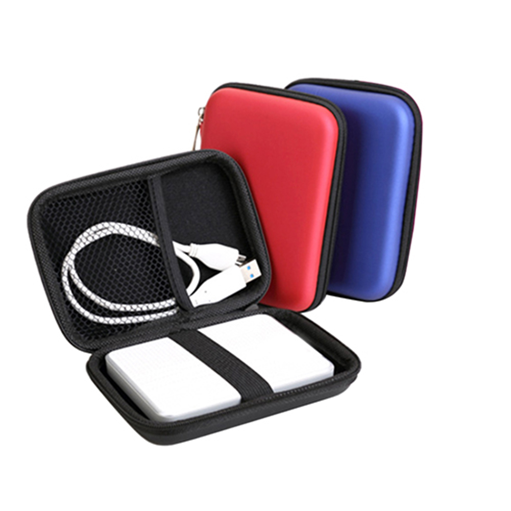 Boîtier de disque dur Portable de 2.5 pouces, Protection de stockage pour disque dur externe HDD, noir/rouge/bleu