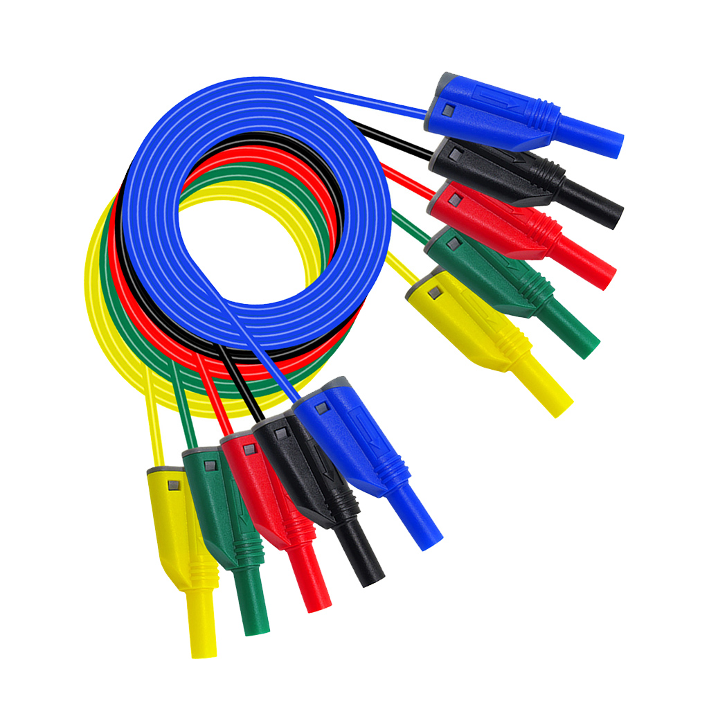 10 Stuks Banana Plug Banana-Multimeter Test Kabel Leads/Testen Probe-100 Cm Lengte, Kleurrijke