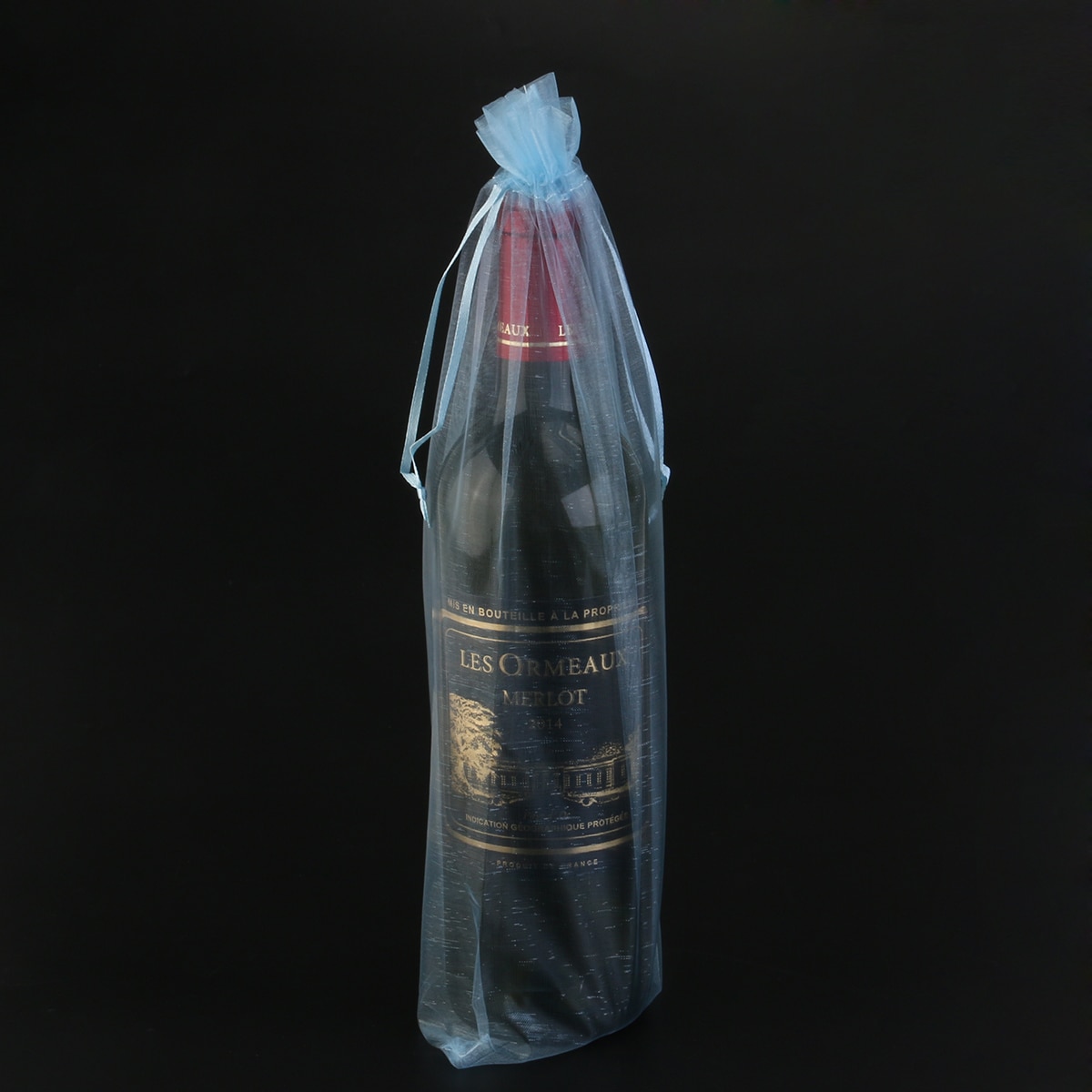 20 piezas de Organza pura para botellas de vino, bolsas de , decoraciones para de Navidad, bolsa organizadora, cubierta para botellas de vino