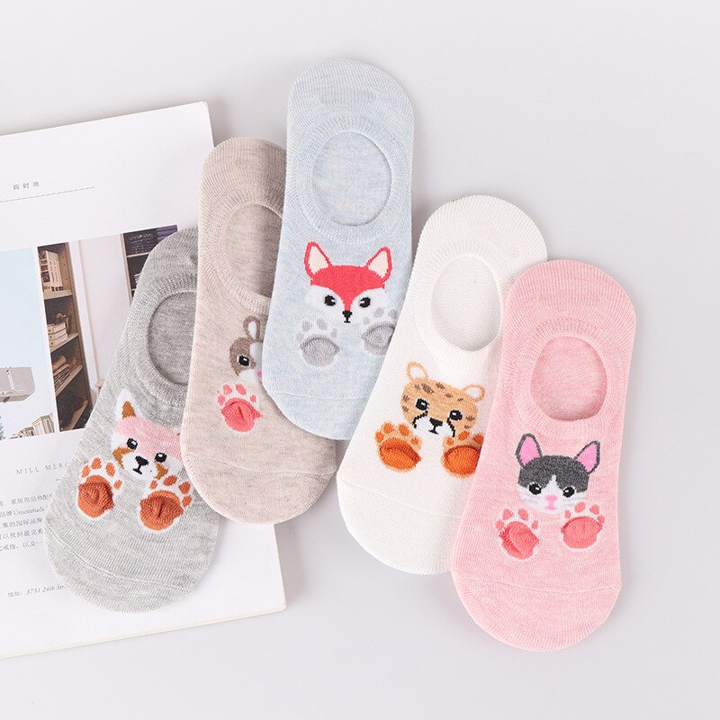 1 Pairs Women's Short Socks Cute Lovely Kawaii Cartoon Sweet Cotton Women Socks Casual Women Ankle Socks Lovely Socks Female