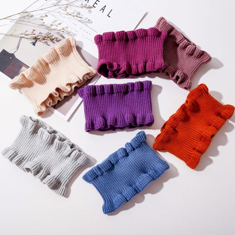 Dames gebreide sjaal lus effen kleur warme sjaals hoofdband decoratie haaraccessoires herfst winter elastische brede hoofddeksels