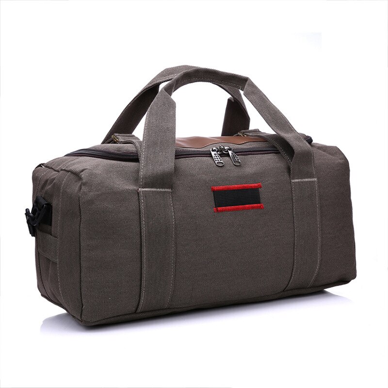 Modernos bolsos de lona de viaje para hombre, bolsas de equipaje de mano para hombre, bolsa de lona para mujer, bolsa de viaje, bolsa de fin de semana, gran capacidad, triangulación de envíos: Caqui
