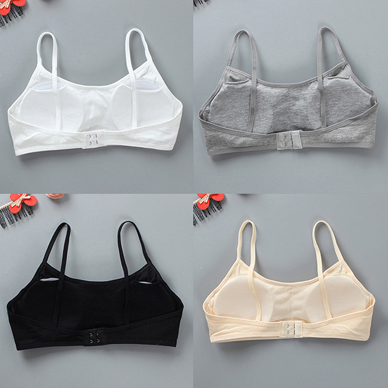 8-16 Years Cotton Girl&#39;s Training Bra Puberty Schoolgirl Detachable Chest Pad Sports Bras Girl Underwear Tube Top Daily Fitness