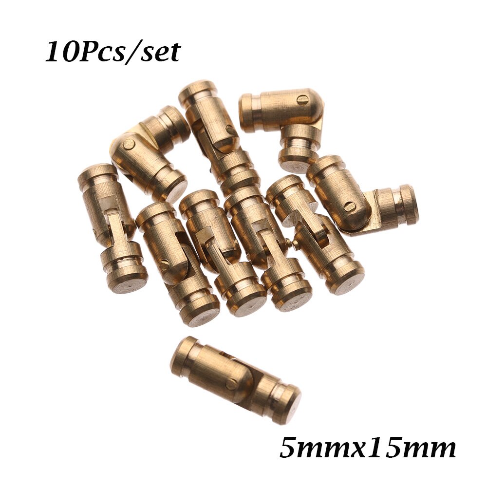 10Pcs/pack Jewelry Box Wine Wooden Case Supplies Hidden Invisible Concealed Barrel Hinge Pure Copper Furniture Hardware: 5mmx15mm