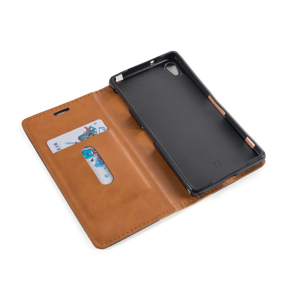 Leren telefoonhoesje voor sony xperia  e5 xperia  xa1 business case voor sony xperia  m4 qaua flip book case zachte siliconen achterkant
