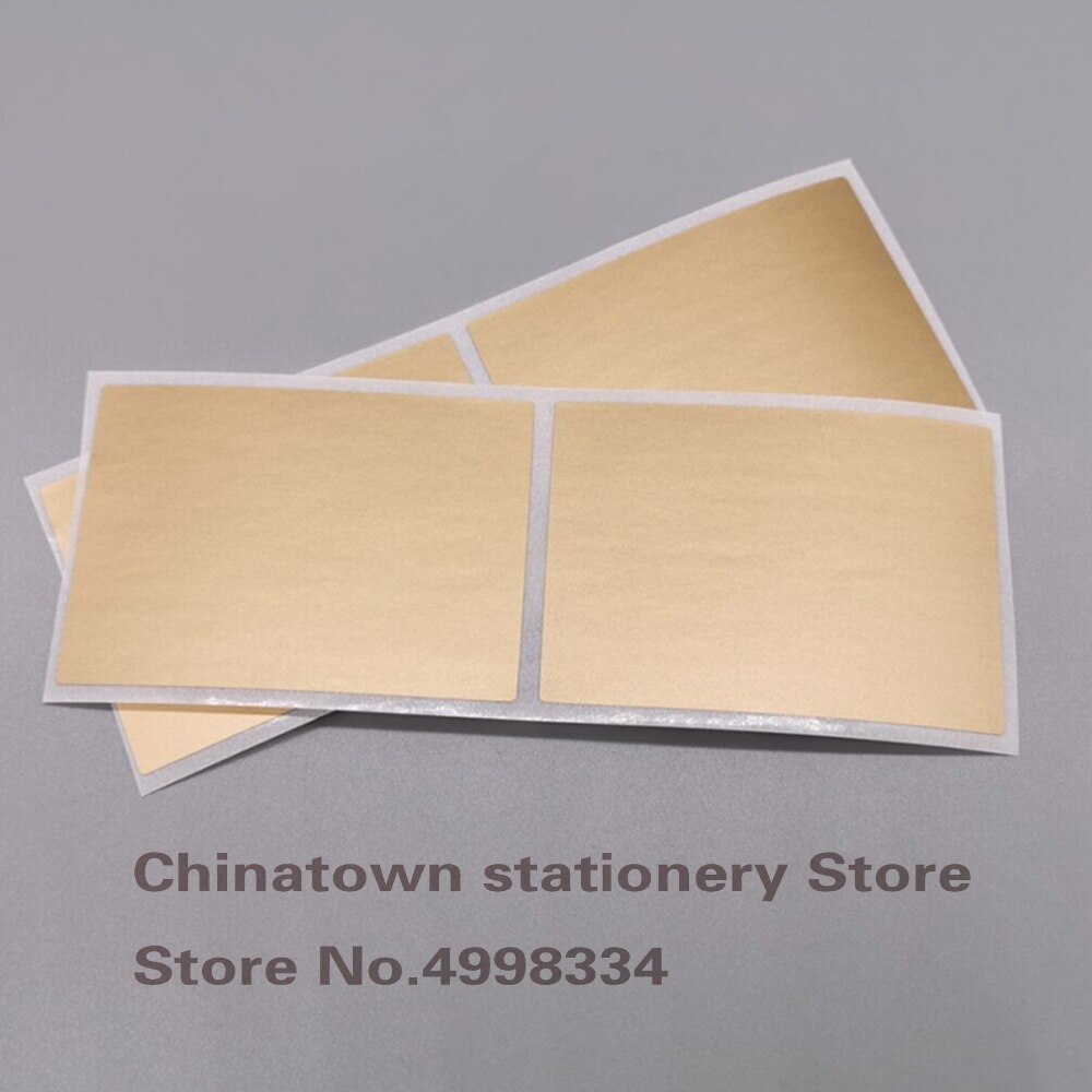 100pcs Scratch Off Sticker35*58mm Gold Color Blank For Secret Code Cover Home Game Wedding