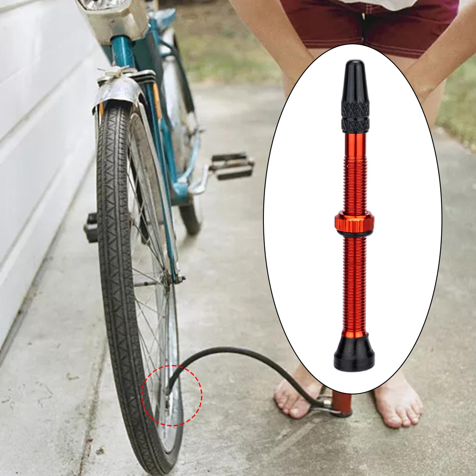 Tubeless Presta Valve Stem, Durable Super Light Alloy Presta Valve Stem for: Red 60mm