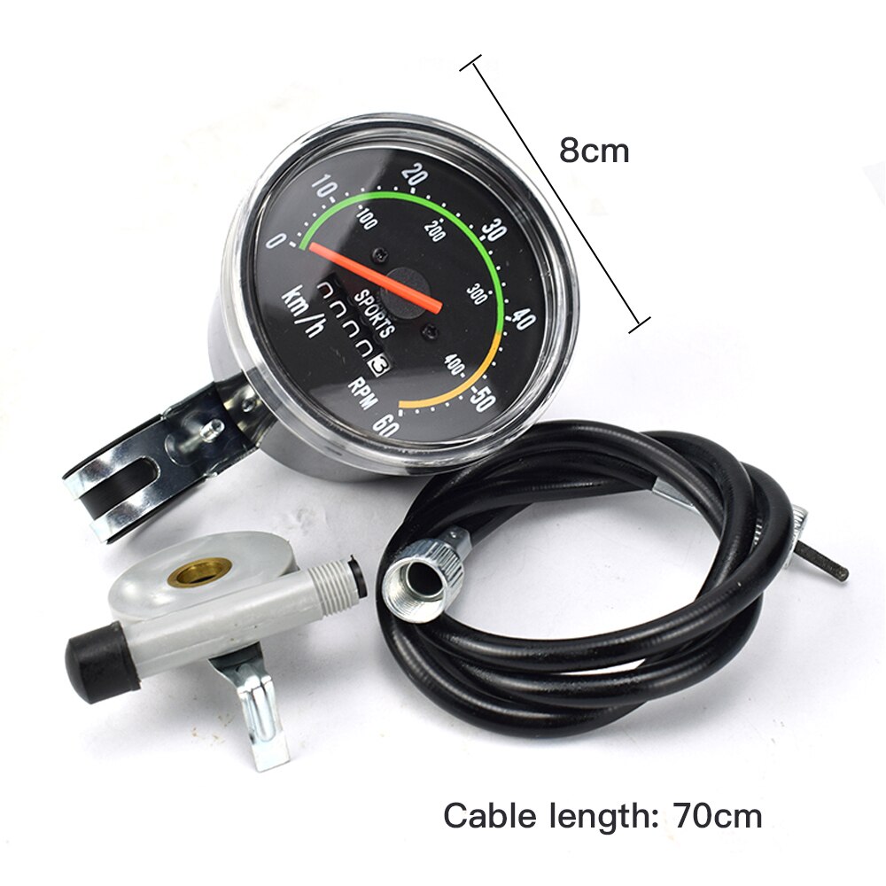 Universal MTB Bicycle Computer Mechanical Classic Retro Odometer Stopwatch Round Cycling Wired Speedometer Bike Accessories