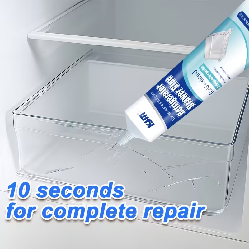 Refrigerator Repair Glue 25ML Cold Resistant Waterproof Adhesive for Fridge Drawer Door Seal Quick Drying for Plastic Glass