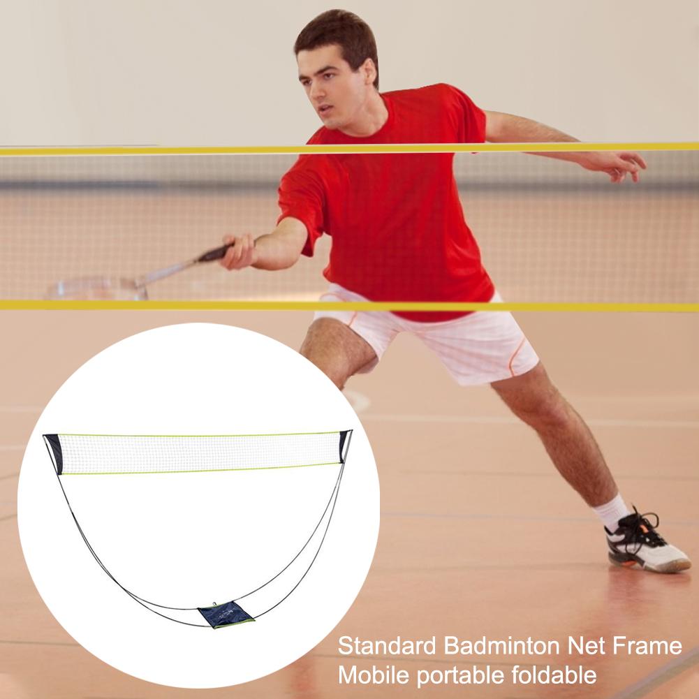 Bærbare og foldbare volleyball badminton net sæt aftagelige tennisnet til indendørs udendørs sport