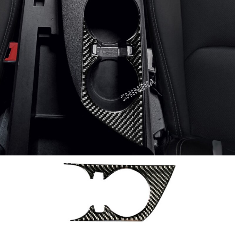 Shineka interiörlister för chevrolet camaro tillbehör kolfiber bil instrumentbräda ramskydd för camaro: Kopphållarens lock