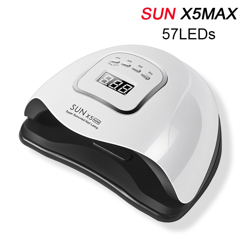 SUN T5 MAX-Lámpara LED para secado de uñas, 114W, UV, esmalte de Gel, temporizador de 10/30/60/99s, herramienta de manicura con Sensor automático: X5 MAX-114W