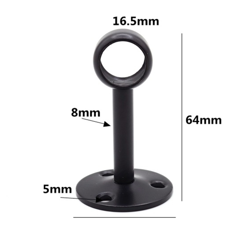 Hardware Woonkamer Plafond Mount Rvs Accessoires Gordijn Staaf Beugel Flens Socket Met Nagels