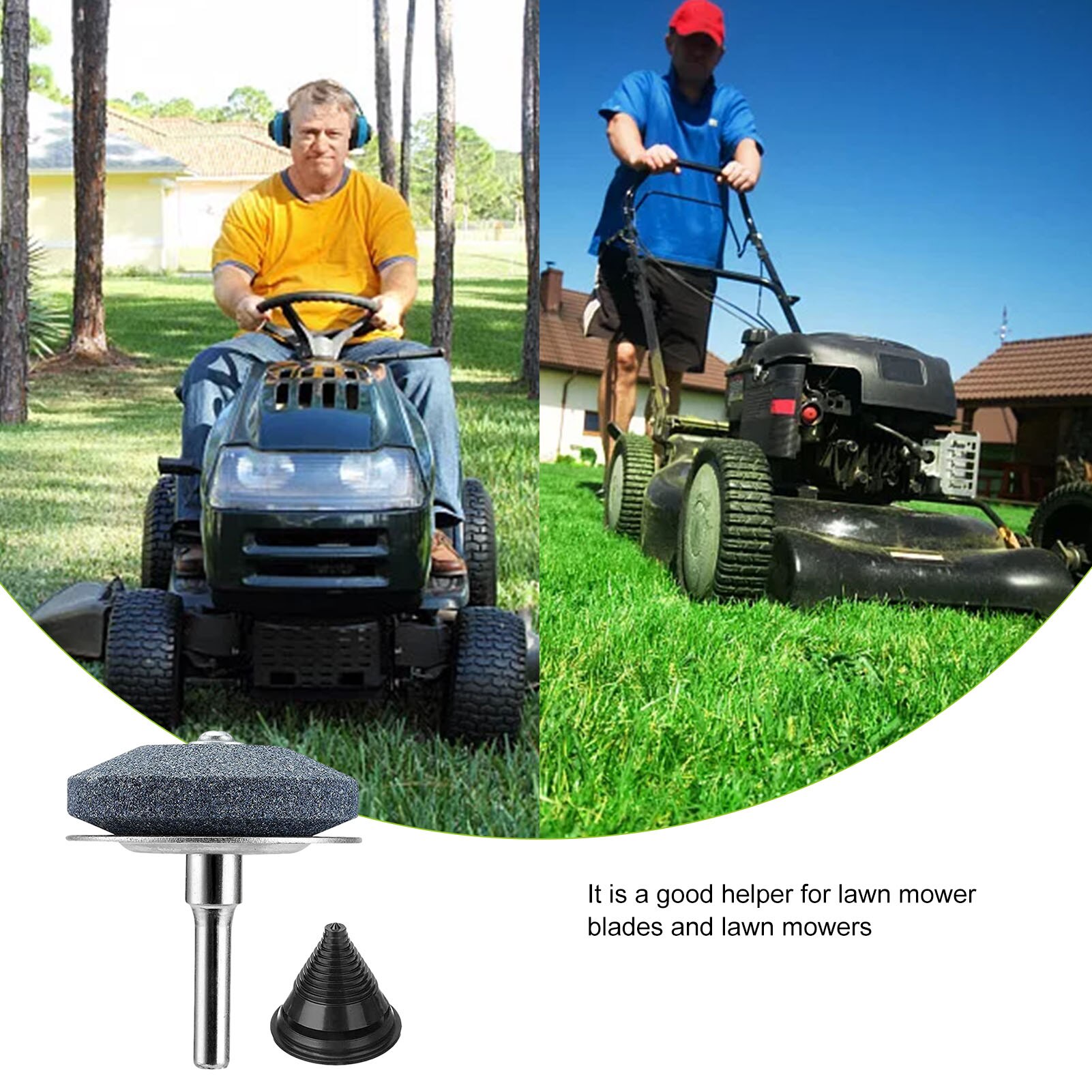 Faster Lawn Mower Sharpener Lawnmower Blade Sharpener with Balancer Lawn Mower Supplies Garden Lawn Mower Parts