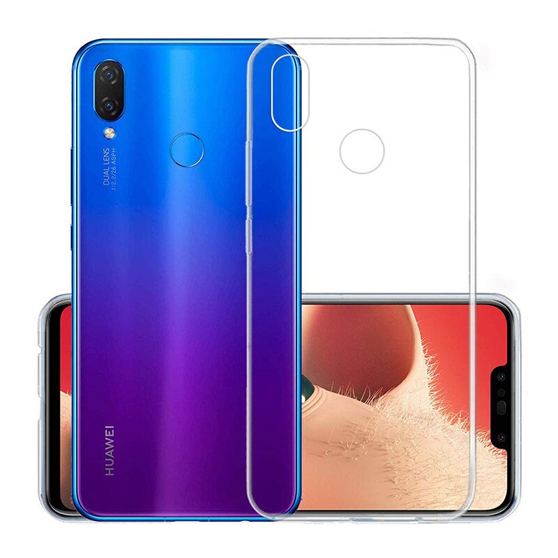 Fundas transparentes de TPU para teléfono Huawei Nova 3i P Smart Plus , funda de silicona suave, funda protectora trasera 360, funda Nova3i