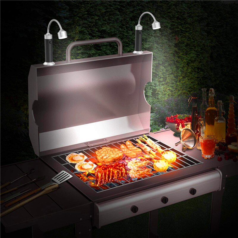 Lampe de poche LED pour Bbq, accessoires pour BBQ, éclairage d&#39;extérieur Super lumineux, Base magnétique, outils d&#39;éclairage pour Barbecue