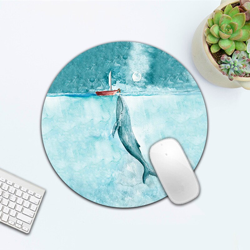 Kawaii Ronde Celestial Muismat Zachte Mat Voor Game Computer Cap Bureau Mat Pads Non-Slip Rubbe Pc Waterdicht kantoor Mousepad 20Cm